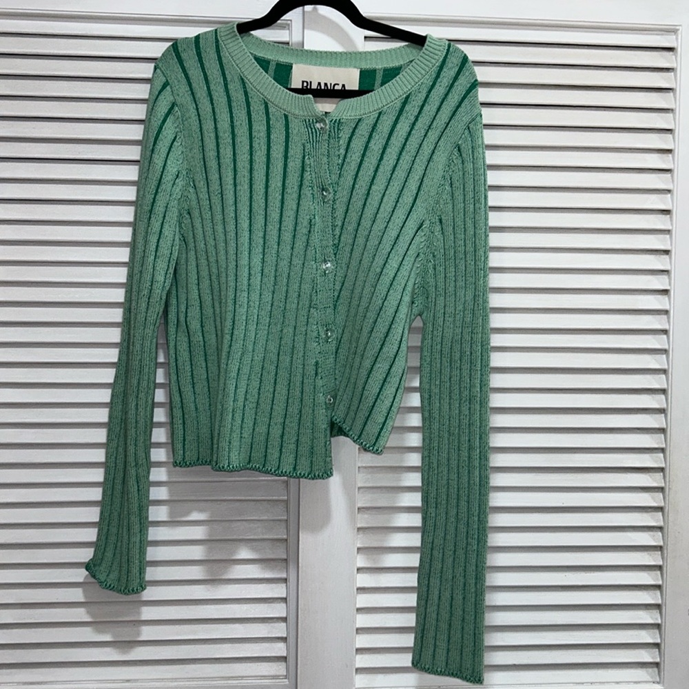 Saks Fifth Ave BLANCA Asymmetrical sweater this is a M/L